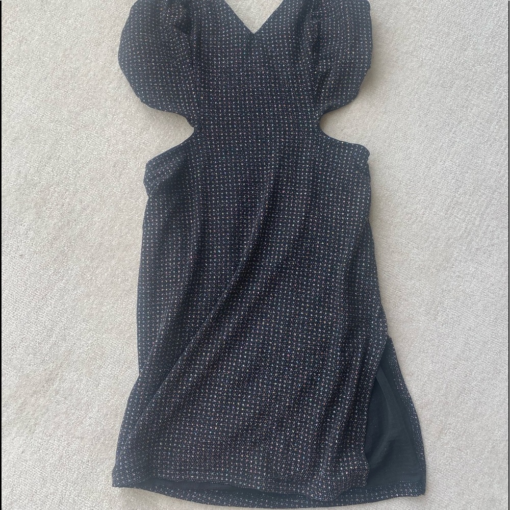 black sparkly bodycon dress